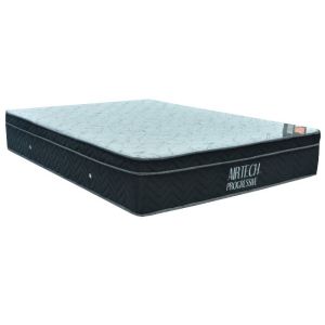 Colchão Ortobom Airtech Progressive Casal 138x188x29cm com Molas Preto/Branco