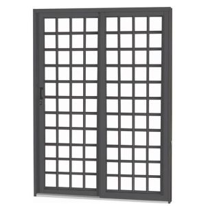 Porta de Correr Aço CRV 2,15x1,6m Roma Direita R12
