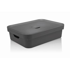 Caixa Organizadora Cube Martiplast 16L 13x45x63,5cm Cinza