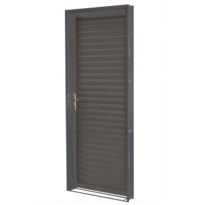 Porta de Abrir Aço  2,15x0,84m Standard Cinza Esquerda R6,5 205001 CRV