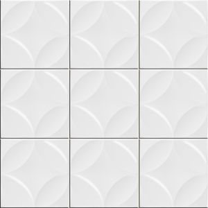 Faixa Decorativa Art Glamour Branco Acetinado 20,5x20,5 Sofistiq