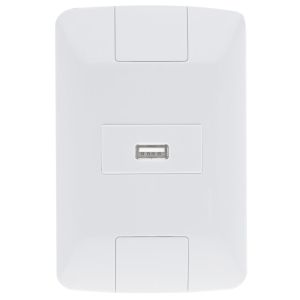 Conjunto Tomada Aria 1 Módulo USB 1,5A Branco Tramontina