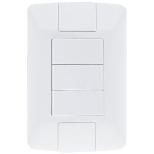 Conjunto Interruptor Aria 3 Módulos Paralelo Branco Tramontina