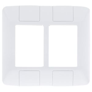 Placa 4"x4" Tramontina Aria 6 Módulos Branca Horizontal