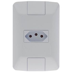 Conjunto Tomada Aria Branco 1 Módulo 2P + T 10A Tramontina