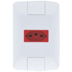 Conjunto Tomada Aria 1 Módulo 2P + T 20A Vermelho Tramontina