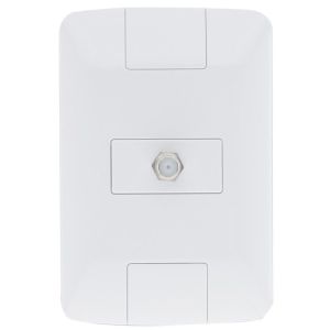 Conjunto TV/SAT Coaxial Aria 1 Módulo Branco Tramontina