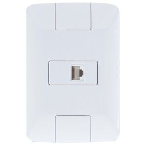 Conjunto Tomada Aria 1 Módulo RJ11 Branco Tramontina