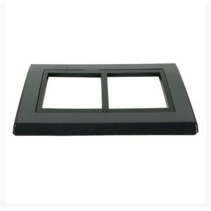 Placa 4"x4" Weg Refinatto 6 Módulos Grafite/Preta Horizontal