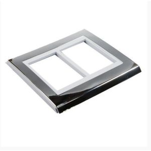 Placa 4"x4" Weg Refinatto 6 Módulos Prata/Branca Horizontal