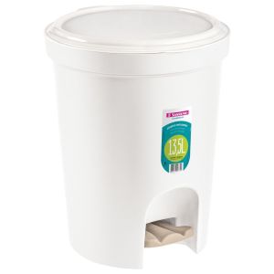 Lixeira Sanremo Redonda com Pedal 13,5L Branca