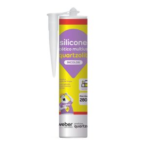 Silicone Acético Multiuso Quartzolit 250g Incolor