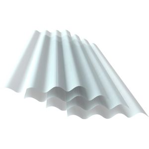 Telha Fibra de Vidro Onda Baixa 51x244cm Incolor Bakof Tec