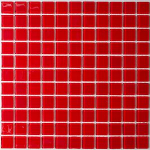 Pastilha Autoadesiva de Vidro Cristal Vermelho 30x30 Van Gogh