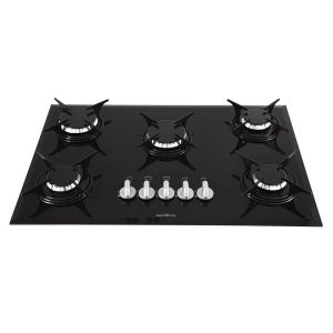 Cooktop a Gás 5 Bocas Preto Britânia