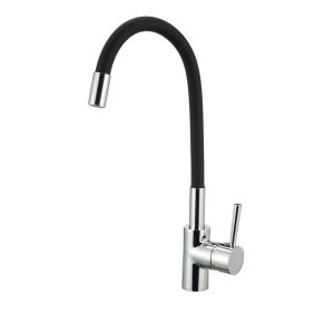 Torneira Misturador Monocomando para Cozinha de Mesa Bica Alta 1/2'' Fluir Flex Preto Addra