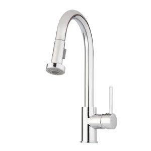 Torneira Misturador Monocomando para Cozinha de Mesa Bica Alta 1/2'' Curve Flex Cromado Addr