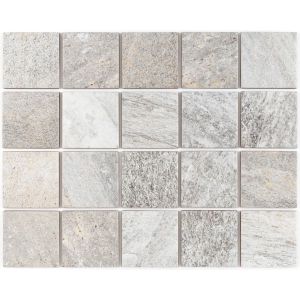 Piso Cerâmico Fiji Mesh 7,5x7,5 Acetinado Bold White Eliane