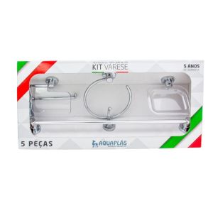Kit de Acessórios para Banheiro Varese 5 Peças Stamplas