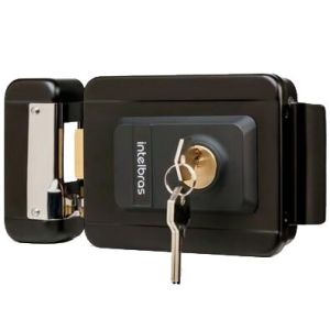 Fechadura Elétrica de Sobrepor Fx 500 Preto Intelbras