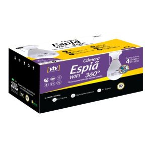 Câmera Lâmpada LED Espiã Wi-Fi HD VTV Digital
