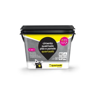 Revestimento em Acrilíco Quartzolit Cimento Queimado 4,5kg Cinza