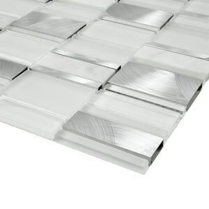 Pastilha de Inox/Vidro Petrus 29,4x29,8 Glass Mosaic