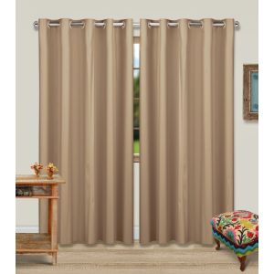 Cortina Trio Color Castor com Ilhós 280x230 Marka Têxtil