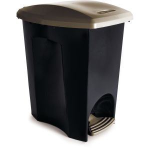 Lixeira de Plástico Plasútil Ecoblack com Pedal 7L