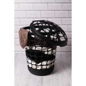 Cesto Tipo Telado 57L Cor Preto Plasútil