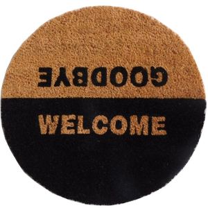 Capacho Welcome Goodbye Redondo 45cm Diagonal
