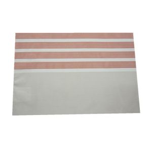 Lugar Americano Khaki Listrado 45x30cm Vermelho Casa&Ideia