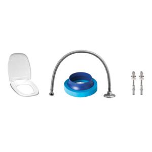 Kit Vaso Sanitário com Caixa Acoplada Acionamento Duplo 3/6L Square Branco Lorenzetti