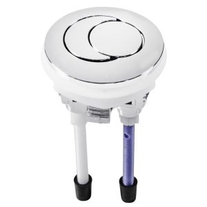 Botão para Caixa Superior Redonda Dupla Astra Cromado