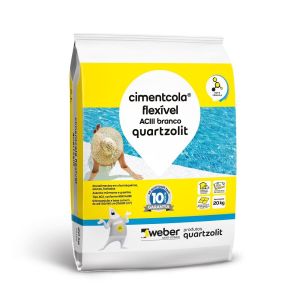 Argamassa AC3 Cimentcola Flexível 20Kg Branca Quartzolit