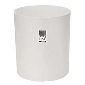 Papeleiro Cilíndrico Ofice Line Branco10,4L Ø 23x26,5