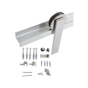 Kit Porta de Correr Geris  Alumínio Polido 2m