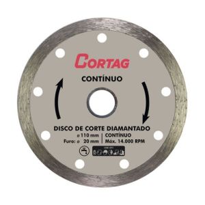 Disco Diamantado Contínuo Cortag 110mm
