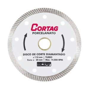 Disco Diamantado Turbo Porcelanato 110mm Cortag