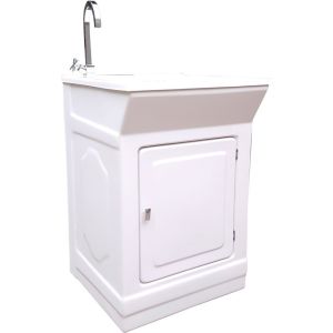 Tanque com Gabinete de Fibra 40L Elegance Branco Hidrofama