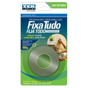 Fita Dupla Face 12mmx2m Acr Fixa Tudo In Transp Tekbond