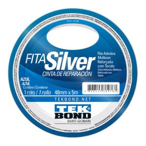 Fita Silver Tape Tekbond Azul 4,8cmx5m