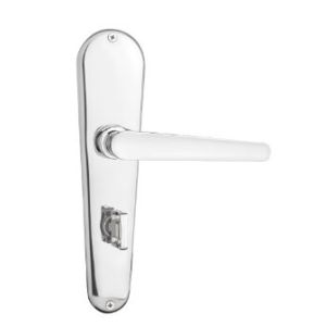 Fechadura Espelho para Banheiro Serralheiro 40mm Cromado Francesa 721-01B Pado