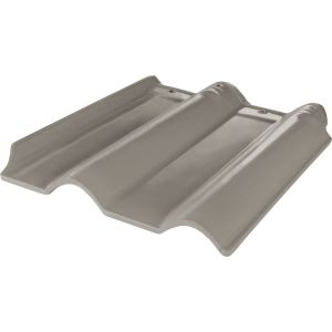 Telha Cerâmica Perkus Twin 37x43cm Cinza