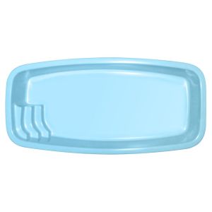 Piscina de Fibra Retangular Guaratuba 15000L 6x3,00m Azul Fapac