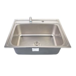 Cuba para Cozinha de Sobrepor com Válvula e Dosador Inox 62x23cm Addra