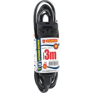 Extensão Megatron 3x0,75mm 3m PP