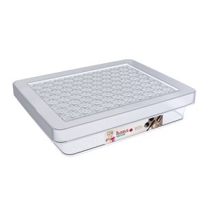 Caixa Baixa com Tampa Hana Cristal G 31,5x40,5x8cm