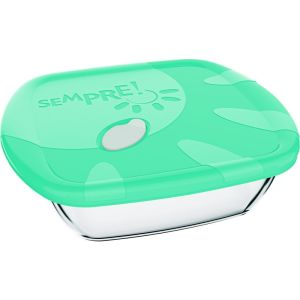 Assadeira Vidro Quadrada com Tampa 1,5L Nadir