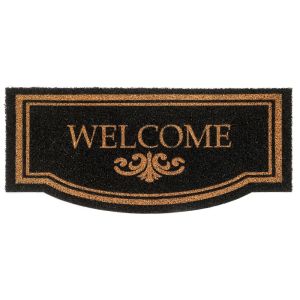 Capacho Welcome 30x70cm Preto Kapazi